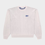 Ribbed Flower Knit Beige