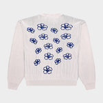 Ribbed Flower Knit Beige