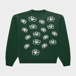 Ribbed Flower Knit Green
