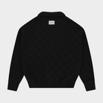 Heart Zip Knit Black