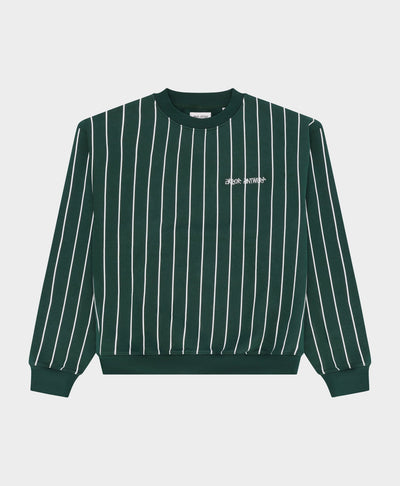 Vertical Lines Crewneck Green