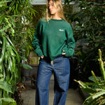Ribbed Flower Knit Green