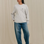 Halftone Waffle Crewneck Beige