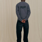 Halftone Waffle Crewneck Grey