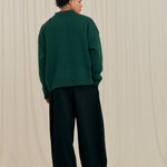 Green Flower Polo Knit