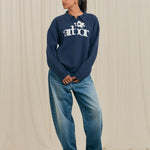 Blue Zipper Polo Knit