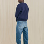 Big Flower Navy Crewneck