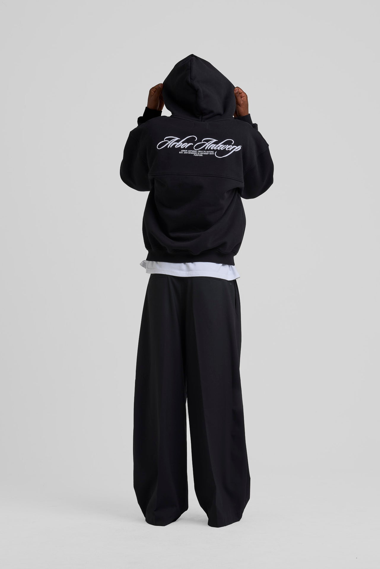 Cursive Hoodie Black