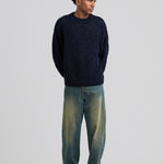 Heart Pattern Knit Blue