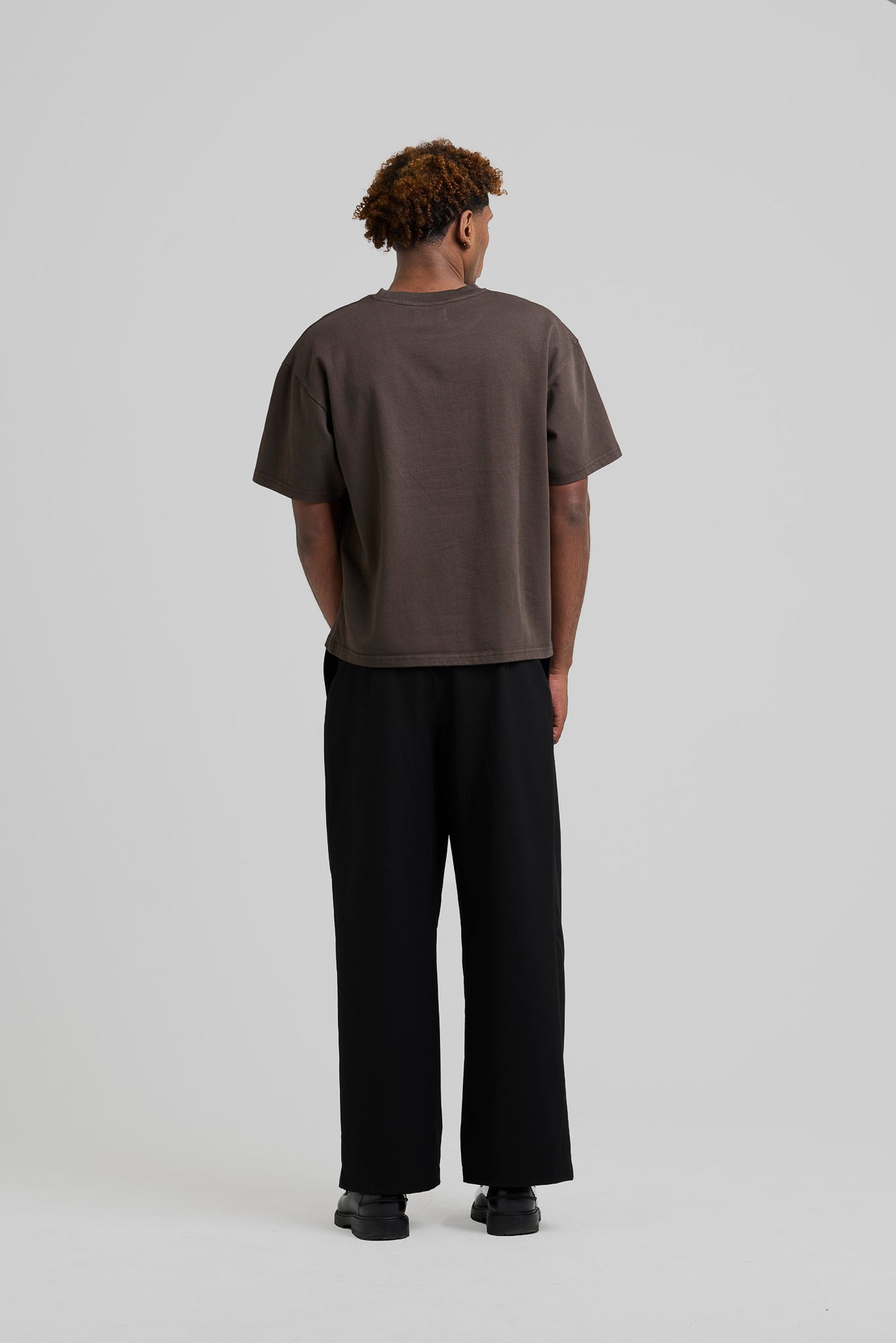 Micro Logo Cropped T-shirt Coffee