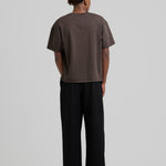 Micro Logo Cropped T-shirt Coffee