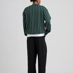 Vertical Lines Crewneck Green