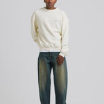 Needle Drop Crewneck Cream
