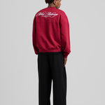 Cursive Crewneck Burgundy