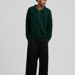 Heart Zip Knit Green