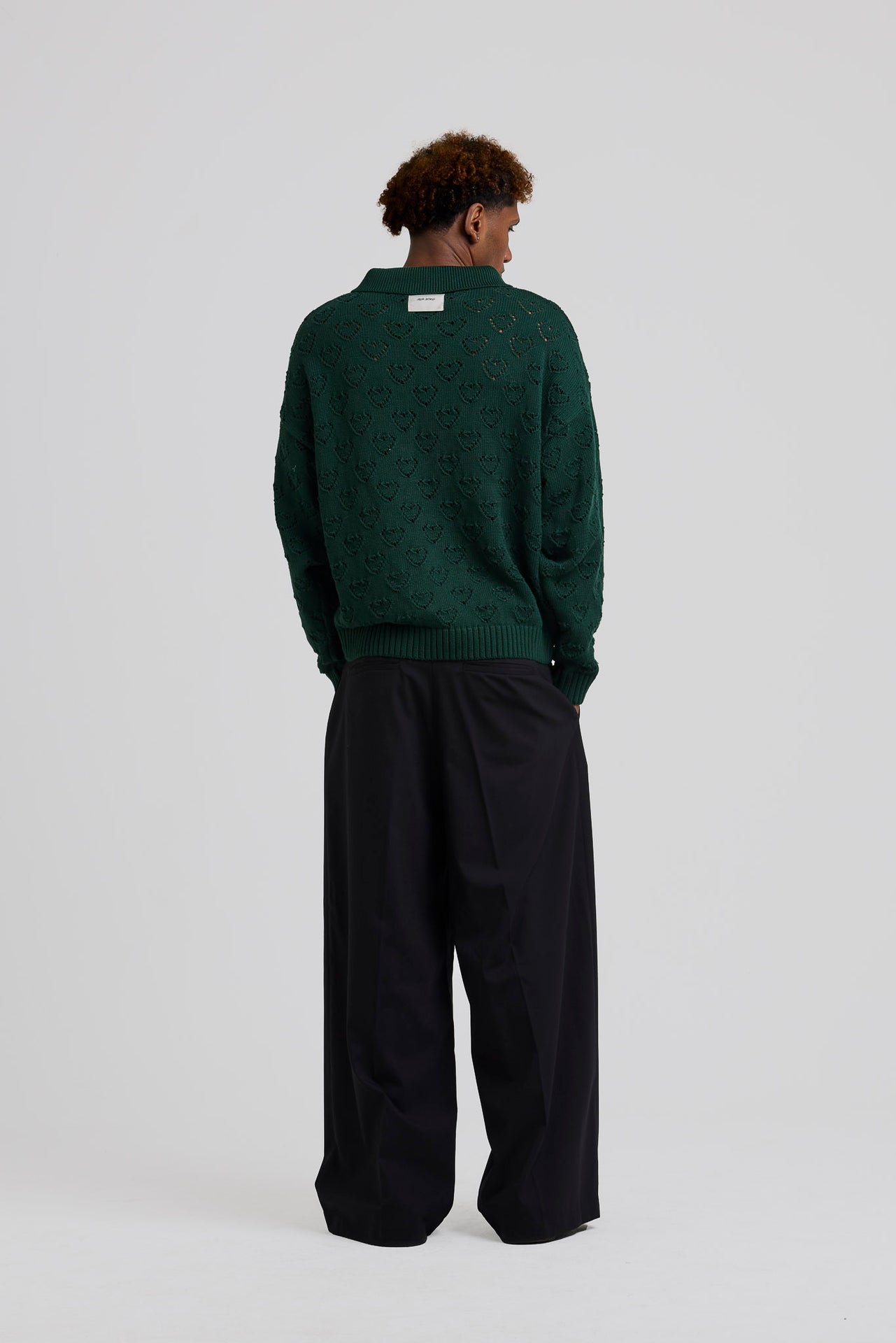 Heart Zip Knit Green