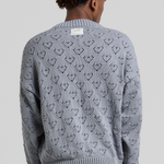 Heart Pattern Knit Grey