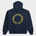 Circle Application Hoodie Blue