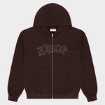Dotline Arbor Zipper Hoodie Brown