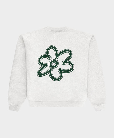 Line Flower Crewneck Melange