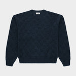 Heart Pattern Knit Blue