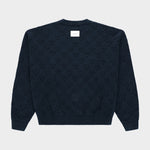Heart Pattern Knit Blue