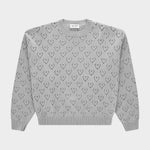 Heart Pattern Knit Grey