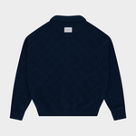 Heart Zip Knit Blue