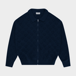 Heart Zip Knit Blue