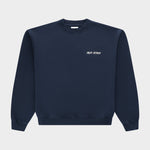 Line Flower Crewneck Blue