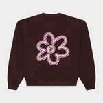 Line Flower Crewneck Brown
