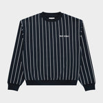 Vertical Lines Crewneck Blue