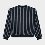 Vertical Lines Crewneck Blue