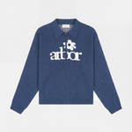 Blue Zipper Polo Knit