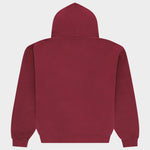 Burgundy Patch Zip-Up Hoodie