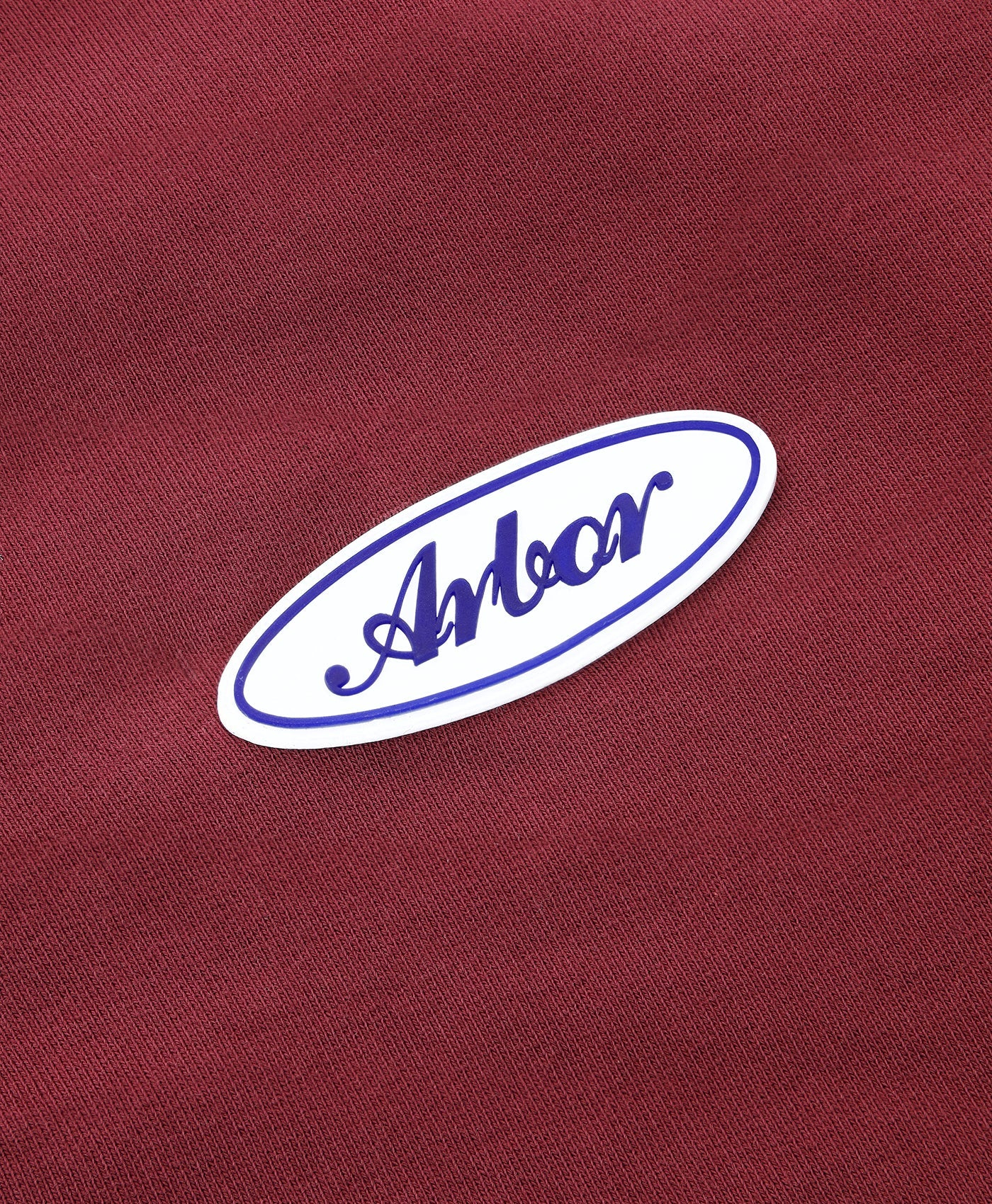 Burgundy Patch Zip-Up Hoodie