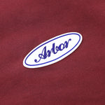 Burgundy Patch Zip-Up Hoodie
