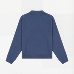 Blue Zipper Polo Knit