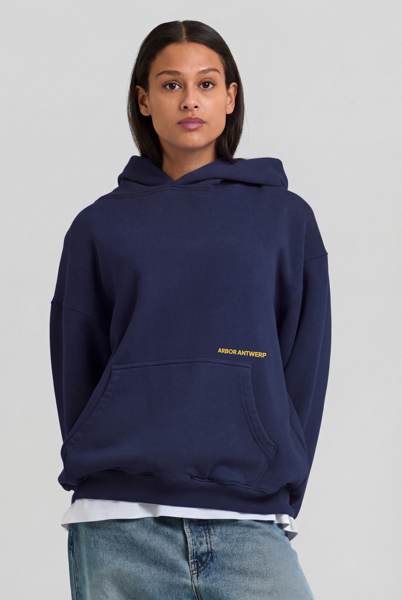Circle Application Hoodie Blue