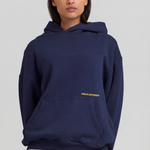 Circle Application Hoodie Blue