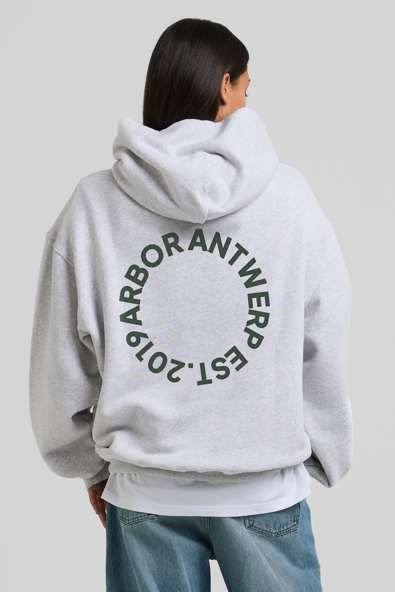 Circle Application Hoodie Grey