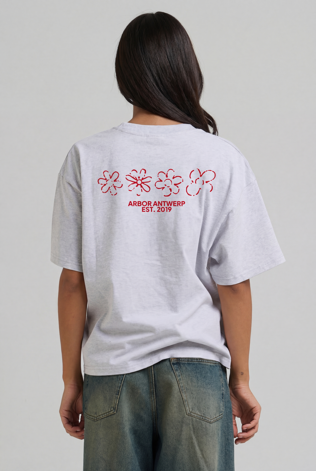 Flower Quartet T-shirt Red