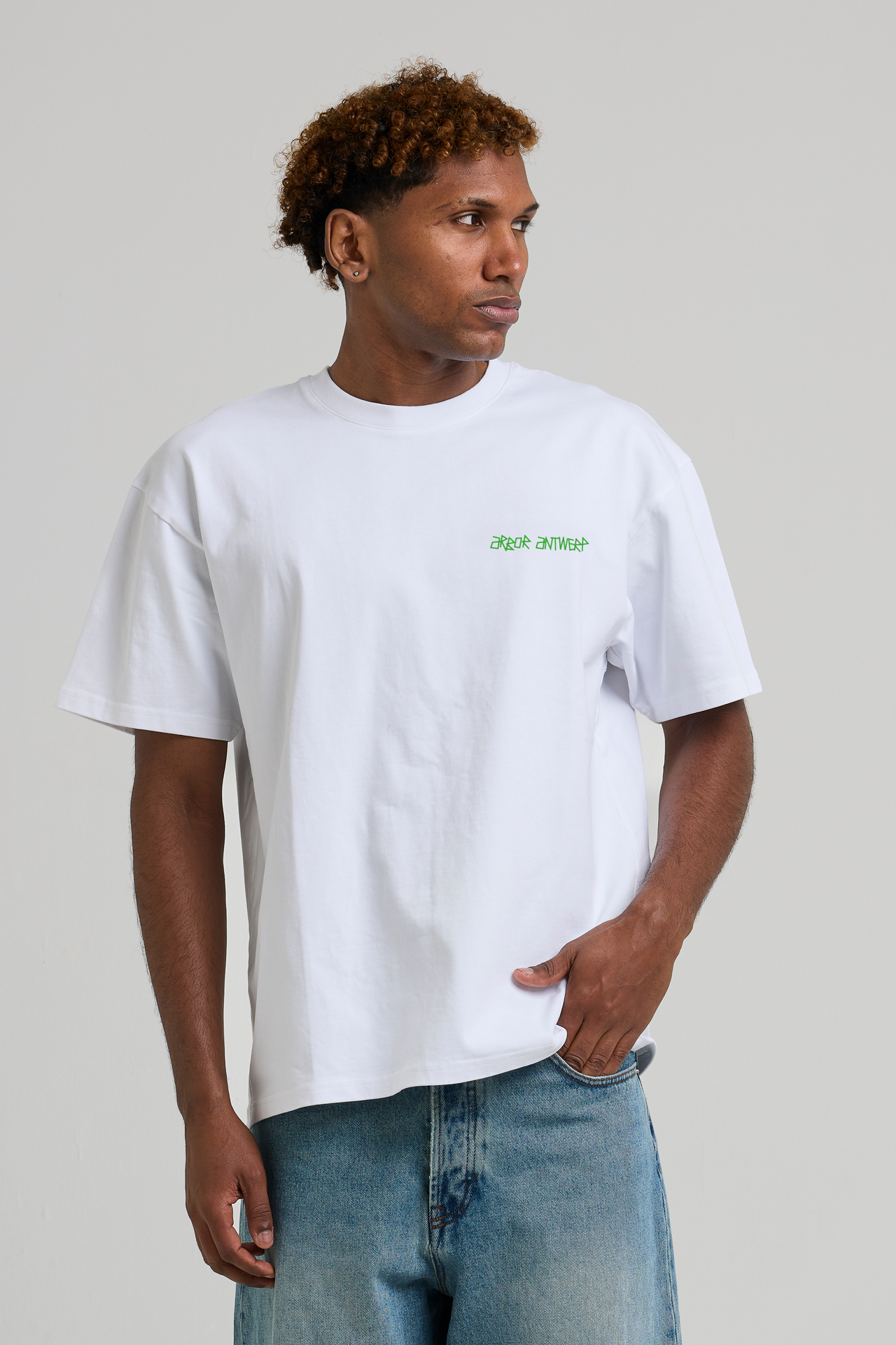Two-Tone Flower T-shirt Green