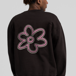 Line Flower Crewneck Brown
