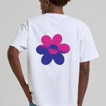 Two-Tone Flower T-shirt Purple